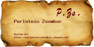 Perlstein Zsombor névjegykártya